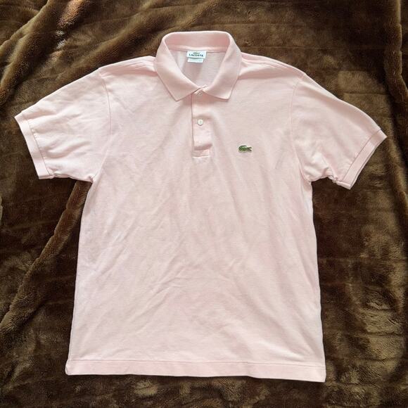 Lacoste Men’s Sz 5 Pale Pink Polo Made in El Salvador in MINT CONDITION - Picture 1 of 6